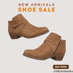 NEW LIFESTRIDE Women's Amara Strappy Ankle Boot Size 8.5 Tan Smooth